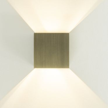 Artdelight Gymm - wandlamp - 10 x 10 x 10 cm - antiek brons
