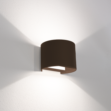 Century Italia Up &amp; Down - wandlamp - 13,5 x 12 x 10 cm - 10W LED incl. - instelbare lichtkleur - IP65 - bruin