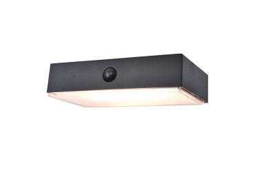 Lutec Fadi - buiten wandverlichting op zonne-energie met bewegingsmelder - slimme verlichting - Lutec Connect - 18 x 10,5 x 4,3 cm - 5W LED incl. - IP54 - zwart