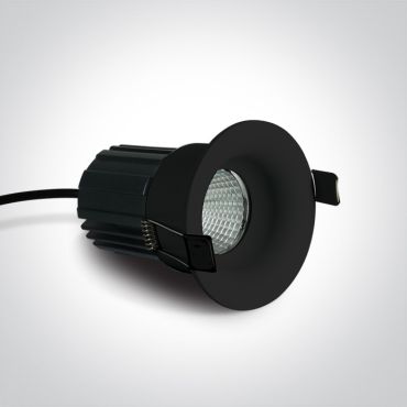 ONE Light Recessed Spots Fixed LED - inbouwspot - Ø 86 mm, Ø 75 mm inbouwmaat - 12W dimbare LED incl. - IP65 - zwart