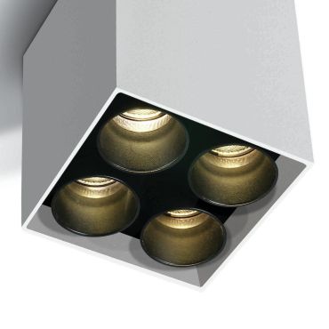 ONE Light Dark Light Ceiling Tubes - plafondverlichting - 6,4 x 6,4 x 8,4 cm - 10W LED incl. - wit