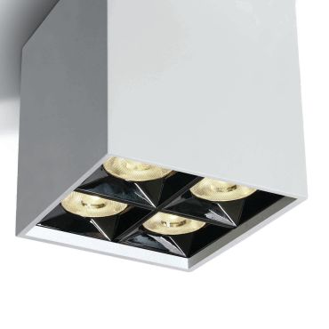SHOWROOMMODEL - ONE Light Mirror Square Boxes - plafondverlichting - 8,5 x 8,5 x 8,8 cm - 15W LED incl. - wit