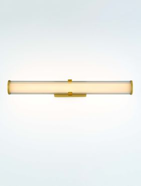 Nova Luce Hedula - wandlamp - 63 x 12 x 8,2 cm - 23W LED incl. - IP44 - zandgoud