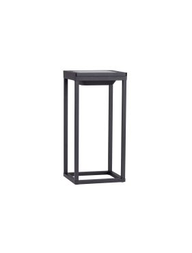 Nova Luce Tegolo - draagbare tafellamp op zonne-energie met USB-poort - 15,1 x 39,2 x 16,6 cm - 2W LED incl. -  IP54 - donker antraciet