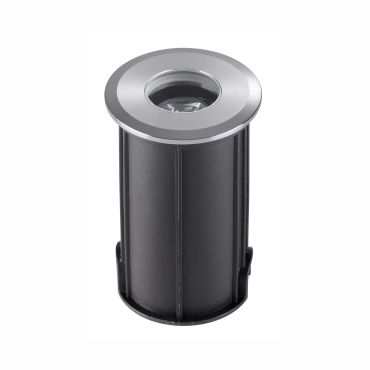 Nova Luce Bang - grondspot voor buiten - Ø 42 mm, 37 mm inbouwmaat - 1W LED incl. - IP67 - satijn nikkel