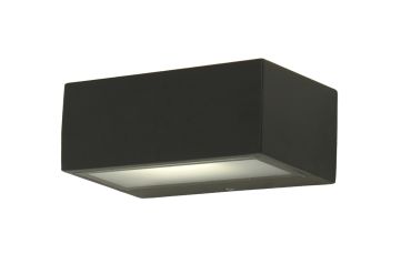 Lutec Gemini - buiten wandverlichting - 11 x 7 x 17 cm - IP44 - donker grijs