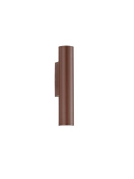 Nova Luce Torrin - buiten wandverlichting - Ø 4,5 x 23 x 7,5 cm - 6W LED incl. - IP65 - corten