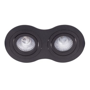 Maxlight Signal II - inbouwspot - 170 x 90 mm, Ø 2 x 75 mm inbouwmaat - zwart