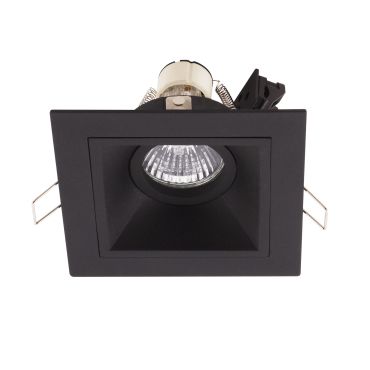 Maxlight Hit - inbouwspot 1L - 115 x 115 mm, 95 x 95 mm inbouwmaat - zwart