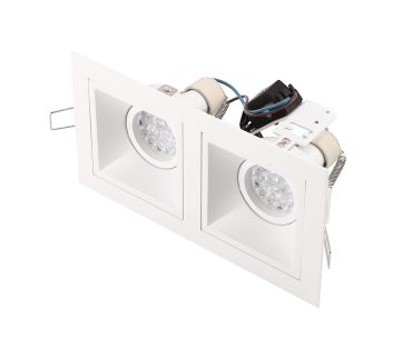 Maxlight Hit - inbouwspot 2L - 215 x 115 mm, 195 x 95 mm inbouwmaat - wit