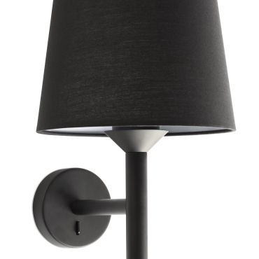 Faro Savoy - wandverlichting - 23 x 18,5 x 39,2 cm - mat zwart