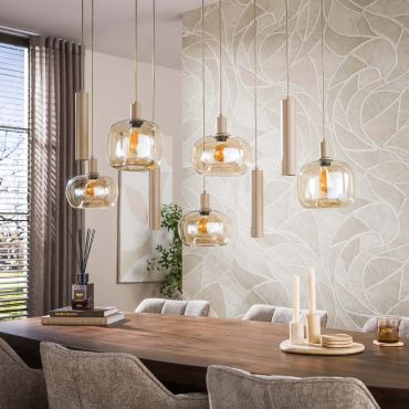 Vico Serene - hanglamp - 130 x 37 x 130 cm - beige