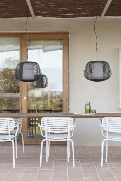 Faro Nara - hanglamp - Ø 46 x 35,4 cm - IP65 - mat zwart