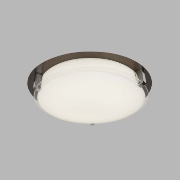 Searchlight Edinburgh - plafondverlichting - Ø 36 x 8 cm - 18W LED incl. - bruin