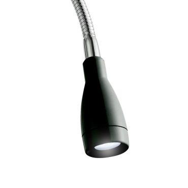Searchlight Flexy - wandverlichting met schakelaar - 7 x 29 cm - 0,8W LED incl. - chroom en zwart