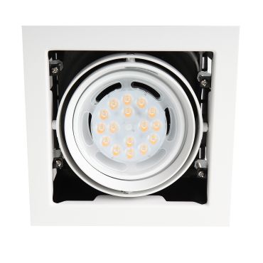 Maxlight Matrix I - inbouwspot 1L - 185 x 185 mm, 150 x 150 mm inbouwmaat - wit
