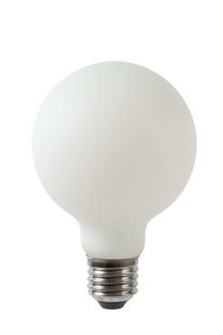 Lucide LED Filament lamp - Ø 8 cm - E27 - 5W dimbaar - 2700K - opaal