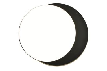 Lutec Goleta - buiten plafond verlichting - Ø 30 x 6,3 cm - 24,3W dimbare LED incl. - 3000K tot 5000K - IP54 - mat zwart