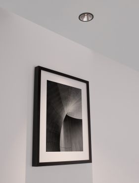Nova Luce Homer - inbouwspot - Ø 85 mm - inbouwmaat 75 mm - 10W LED incl. - 24° lichtbundel - zwart met aluminium