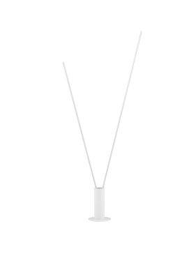 Nova Luce Kimolia - vloerlamp  - Ø 22 x 180,7 cm - 49W dimbare LED incl. - mat wit