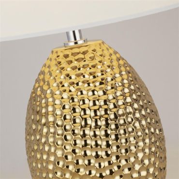 Searchlight Nadine - tafellamp - Ø 48 x 45 cm - goud en crème