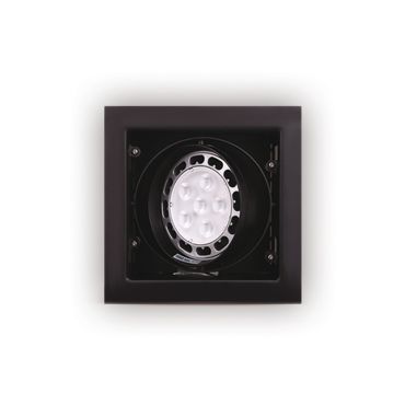 Maxlight Matrix - inbouwspot 1L - 185 x 185 mm, 150 x 150 mm inbouwmaat - zwart