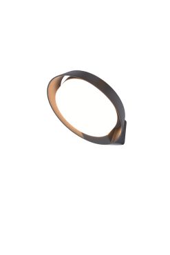 Lutec Polo - buiten wandverlichting - 16,2 x 18 x 16,4 cm - 15W LED incl. - IP54 - antraciet