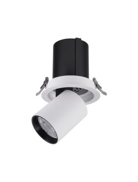 Nova Luce Naruto - inbouwspot - Ø 115 mm inbouwmaat - 20W LED incl. - wit met zwart - warm witte lichtkleur