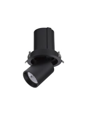 Nova Luce Naruto - inbouwspot - Ø 95 mm inbouwmaat - 15W LED incl. - zwart - warm witte lichtkleur