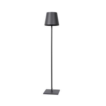 Lucide Justin - vloerlamp - 150 cm - 4,5W dimbare LED incl. - IP54 - zwart