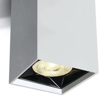 ONE Light Mirror Square Boxes - opbouwspot 1L - 4,9 x 4,9 x 8,2 cm - 6W LED incl. - wit