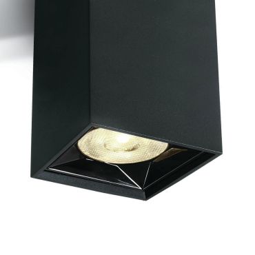 SHOWROOMMODEL - ONE Light Mirror Square Boxes - opbouwspot 1L - 4,9 x 4,9 x 8,2 cm - 6W LED incl. - zwart