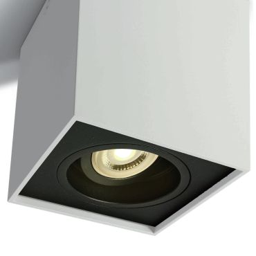 ONE Light GU10 Adjustable Square Cylinders - opbouwspot 1L - 9,6 x 9,6 x 12,5 cm - wit