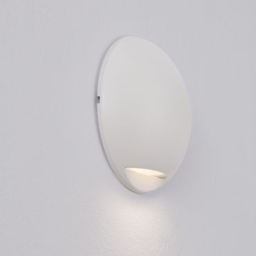 Nova Luce Passo - buiten wandverlichting - Ø 12 x 4 cm - 3W LED incl. - IP65 - zandwit