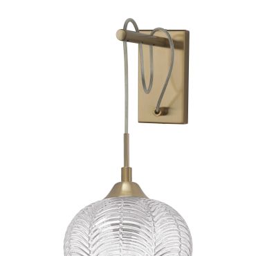 Nova Luce Vario - wandverlichting - 19 x 13,5 x 40 cm - satijn goud en transparant
