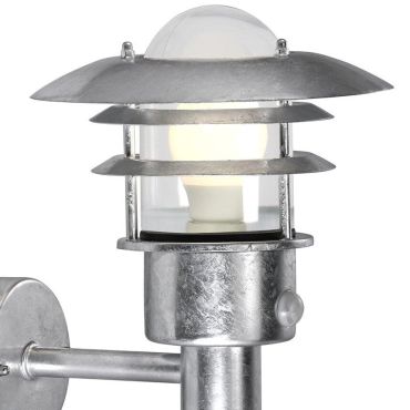 Nordlux Lønstrup 22 Sensor - buiten wandverlichting met bewegingsdetector - 22 x 26,5 x 26,5 cm - IP44 - gegalvaniseerd staal