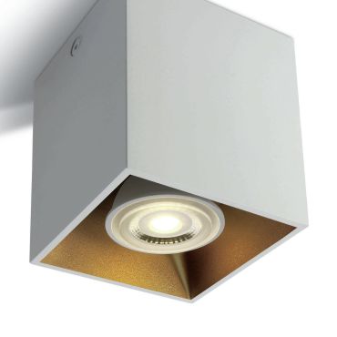 ONE Light GU10 Decorative Square Cylinders - opbouwspot 1L - 8,3 x 8,3 x 9,4 cm - wit