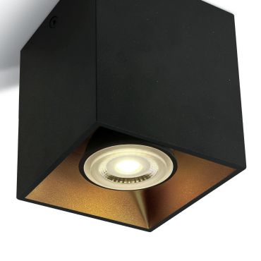 ONE Light GU10 Decorative Square Cylinders - opbouwspot 1L - 8,3 x 8,3 x 9,4 cm - zwart