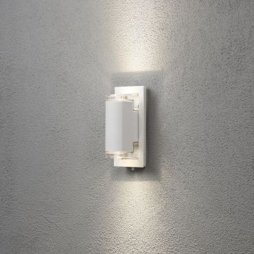 Konstsmide Potenza - buiten wandlamp - 11,5 x 10 x 22,5 cm - IP54 - wit
