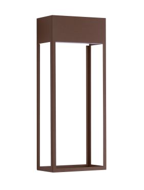Nova Luce Moby - buiten wandverlichting - 16 x 40 x 9 cm - 20W LED incl. - IP65 - corten
