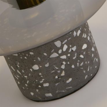 Searchlight Vessel - tafellamp - Ø 20 x 28 cm - gerookt glas en zwart