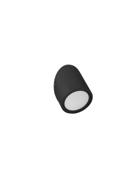 Nova Luce Capo - buiten wandverlichting - Ø 7 x 10,5 cm - 3W LED incl. - IP65 - zandzwart