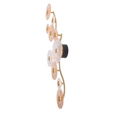 Maxlight Allure - opbouw wandlamp - 47 x 123,5 cm - 10 x 4,3W LED incl. - mat goud