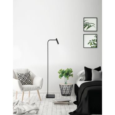 Nova Luce Sicily - staanlamp - 150 cm - 3W LED incl. - zwart