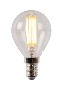 Lucide LED filament lamp - Ø 4,5 x 7,7 cm - E14 - 4W dimbaar - 2700K - transparant