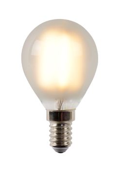 Lucide LED filament lamp - Ø 4,5 x 7,7 cm - E14 - 4W dimbaar - 2700K - albast