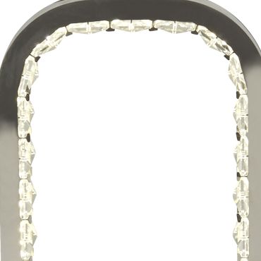 Searchlight Aura - tafellamp - 30 x 20 x 57 cm - 6W dimbare LED incl. - zwart en chroom