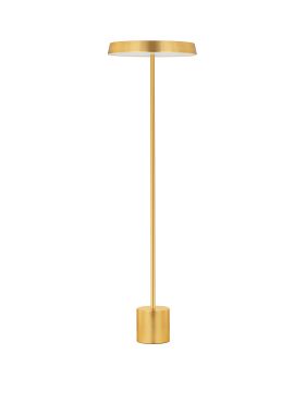 Nova Luce Vetro - vloerlamp - Ø 40 x 136 cm - 33W  LED incl. - satijn goud