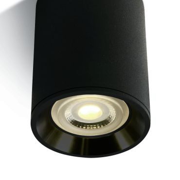 ONE Light Dark Light Cylinders - plafondverlichting - Ø 7 x 10 cm - zwart