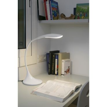Faro Otto - bureaulamp - 32 x 17,5 x 42 cm - 6W dimbare LED incl. - mat wit